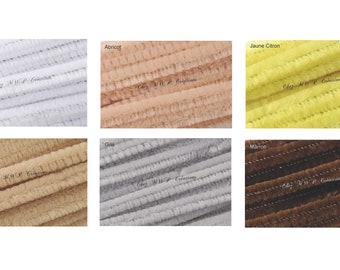 Chenille wire 6mmx50cm, choice of assortment (x10)