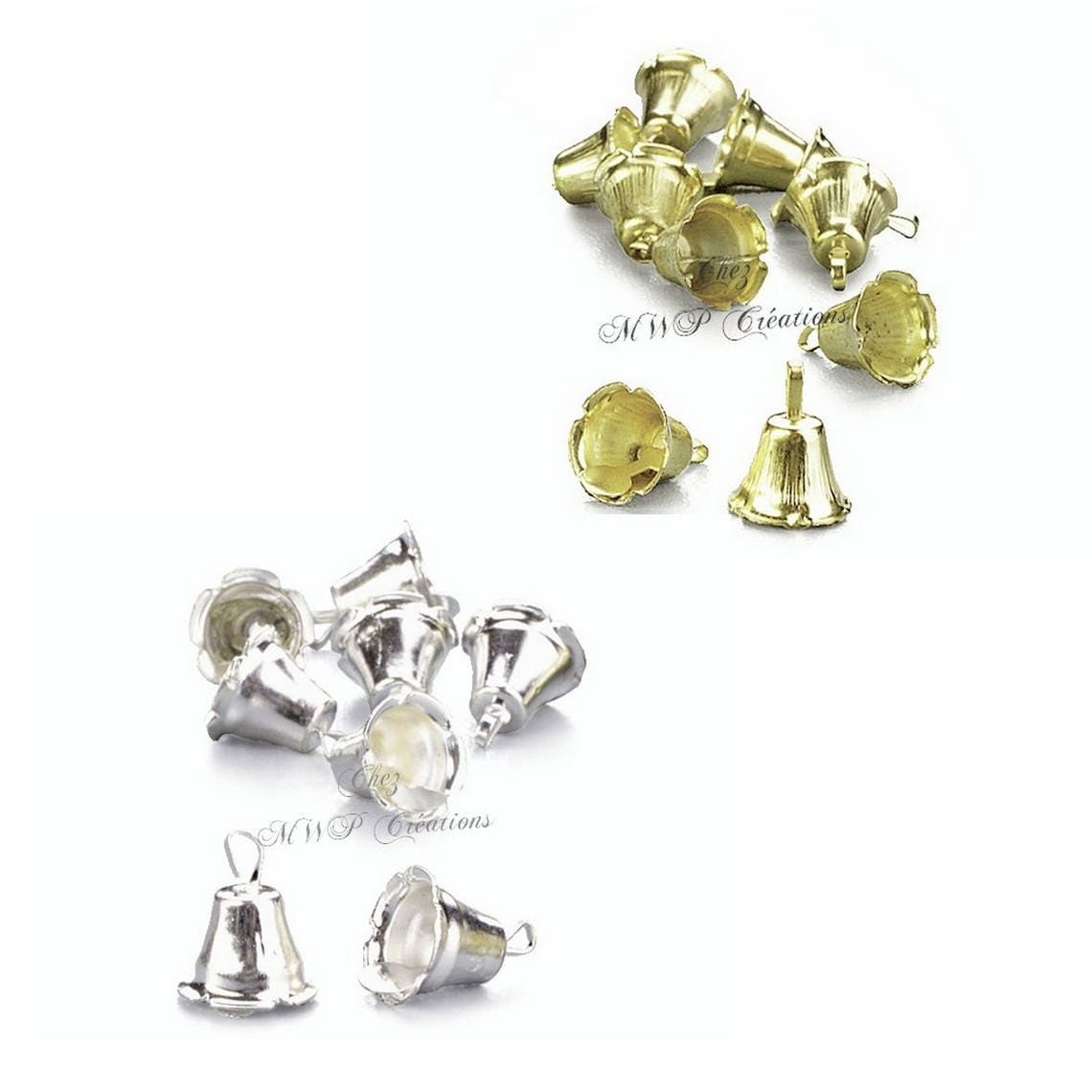 Metal bells 1 cm, per 24 pieces