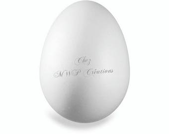 egg in white polystyrene 60x40 mm (in batch)