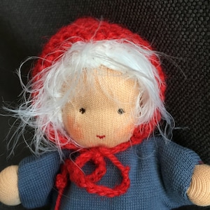 Puppe nach Waldorfart, ca. 12 cm, Stoffpuppe, Taschenpuppe