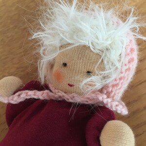 Puppe nach Waldorfart,12 cm,Stoffpuppe,Taschenpuppe,