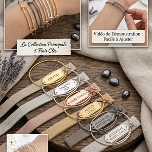 Brazalete ajustable y elástico de acero inoxidable para la confección y creación de joyas.