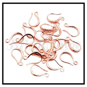 Lots of earring hook supports. Rose gold