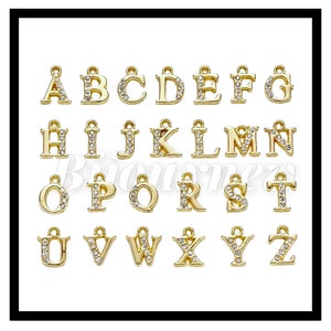 Lots lettres alphabet A,B,C,D,.pendentifs initiales , perles, charms, breloques..... image 2