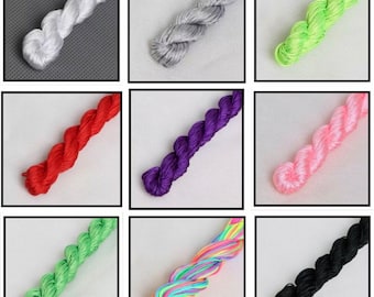 nylon yarn, macrame, shamballa