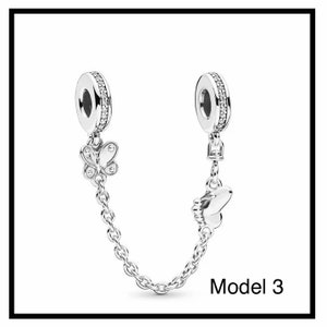Charm-Perlen-Sicherheitsketten-Charm mit Verschluss für Halskette und Armband im europäischen Stil Bild 3