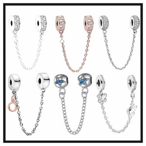 Charm-Perlen-Sicherheitsketten-Charm mit Verschluss für Halskette und Armband im europäischen Stil Bild 1