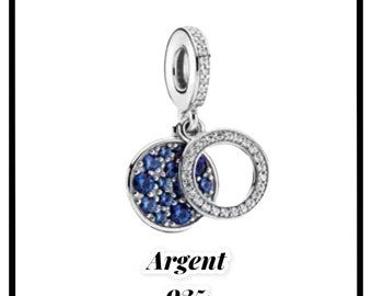 perles charms breloques en argent 925 avec poinçon grand trou pour bracelet, collier, ...