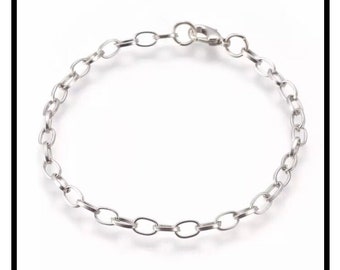 silver metal bracelets/chains for manufacturing creation