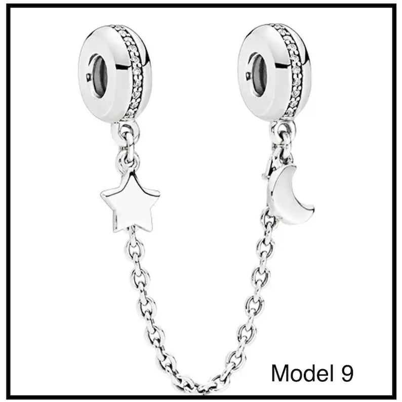 charm beads safety chain charm with clasp for necklace and bracelet European style image 10