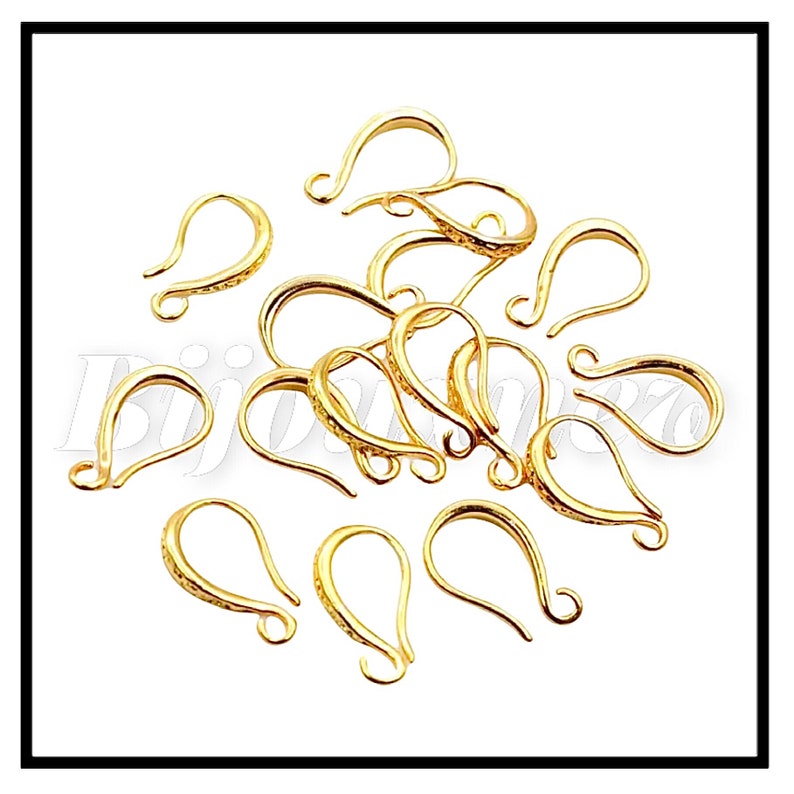 Lots of earring hook supports. Gold