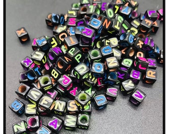 LOTS cube beads alphabet letters.