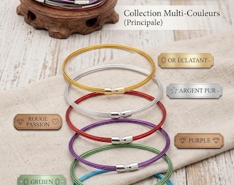 Bracelet, base, wire cable... with stainless steel screw clasps