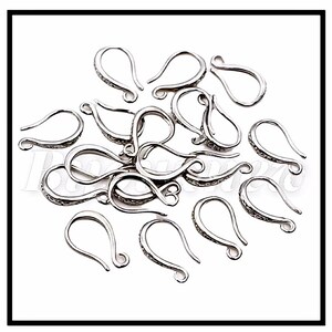 Lots of earring hook supports. Silver