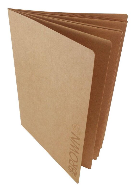 Artway - Softback A4 Sketchbook (6 Books) - Brown Kraft Paper and Cover -  Recycled - 130gsm - 28 Sides