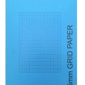 May include: A blue grid paper notebook with the text "5mm GRID PAPER" and "ARTWAY" printed on the cover.