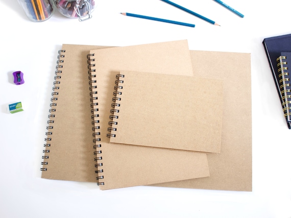 100 Recycled Cartridge Paper Wiro Bound Sketchbook Artway Enviro Hardboar 