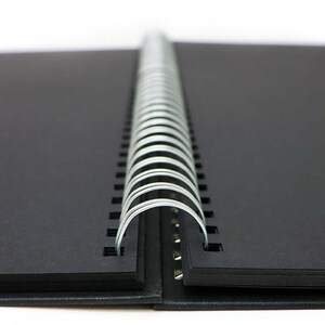 Artway STUDIO Spiral Bound Black Card Sketchbook, Scrapbook Album, Journal- 270gsm - A3 Portrait