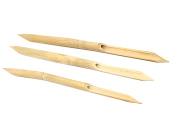 Artway Bamboo Dipping Pen Set - Double Ended - Pack of 3 Different Sizes - 19.5cm, 16.5cm and 15.5cm - Calligraphy, Ink