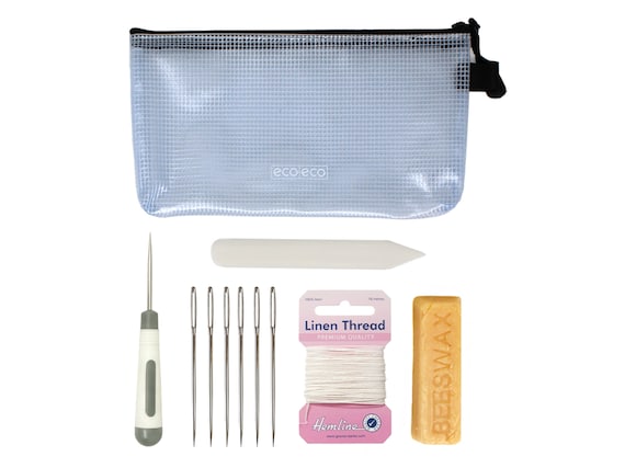 Artway Bookbinding Kit - Handy collection of tools - Thread, Awl, Bone Folder, Beeswax, Steel Needles