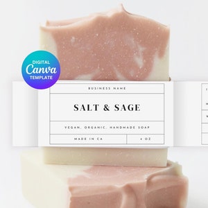 Editable Soap Label Template, Custom Wrap Handmade Soap Label Design, Printable Body Product Label, DIY Soap Labels, Soap Label package, DIY