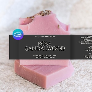 Editable Soap Label Template, Custom Wrap Handmade Soap Label Design, Printable Body Product Label, DIY Soap Labels, Soap Label package, DIY