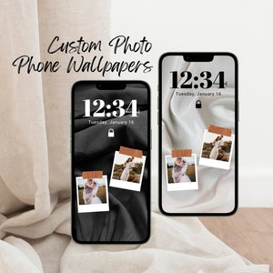 Custom Photo iPhone Wallpaper, Phone Background, Personalization, Favorite Memories, Digital Download, Gift for Her, Gift for Him, Family image 1