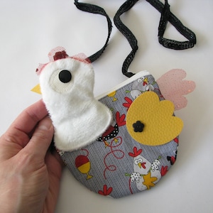 Charlotte la cocotte PDF pattern and tutorial - mini clutch - shoulder bag - Easter - hen