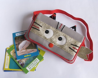 Patrón de costura y tutorial de Mahé, le p'ti Masqué - bolso - riñonera infantil - estuche