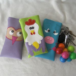 Cover/hoes/case voor mobiele telefoon of glazen leuk varken-kip