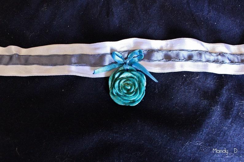 Neck Ras necklace ribbon with pink