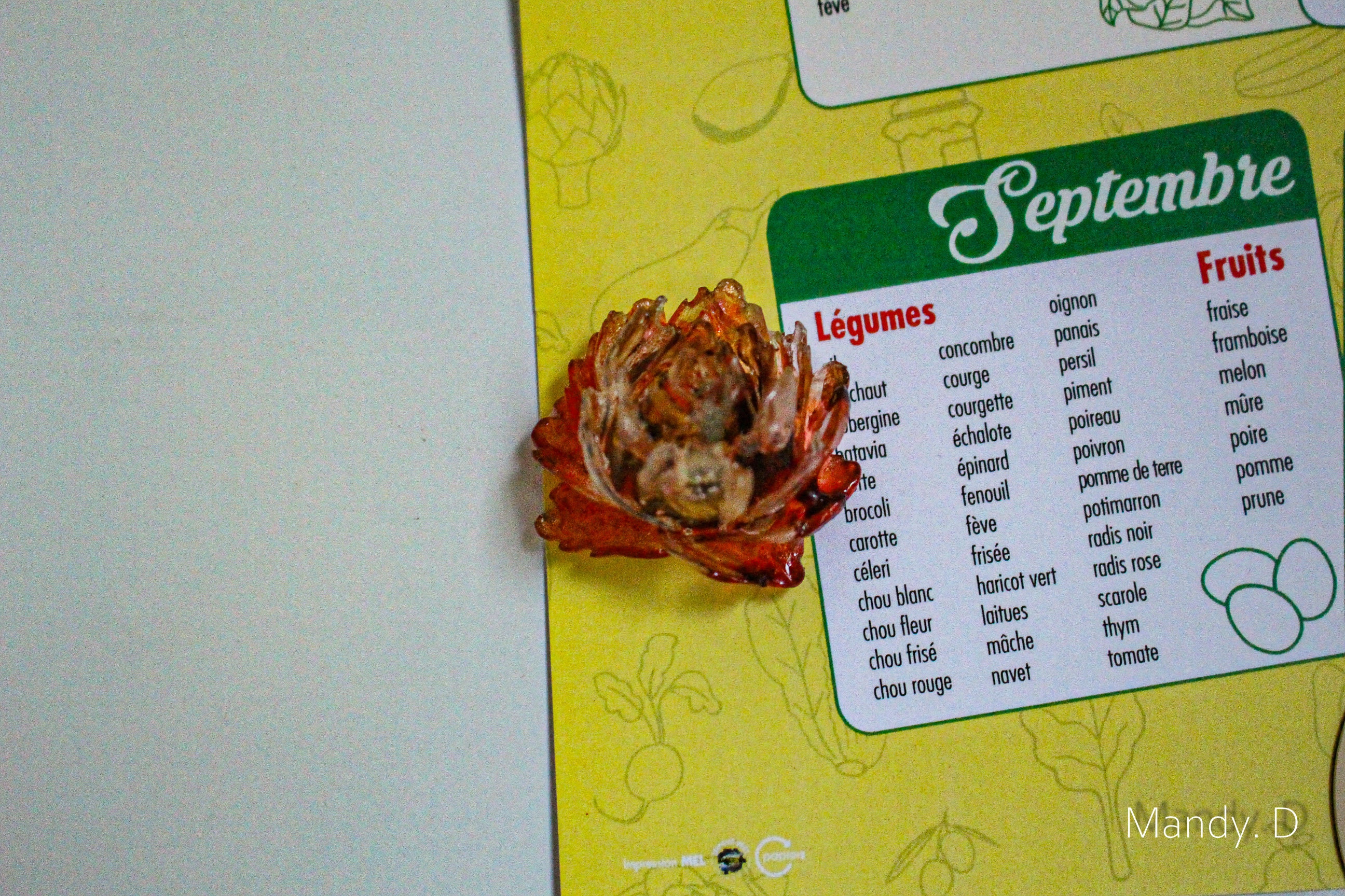 Décoration Florale en Résine avec Fleur Aimantée