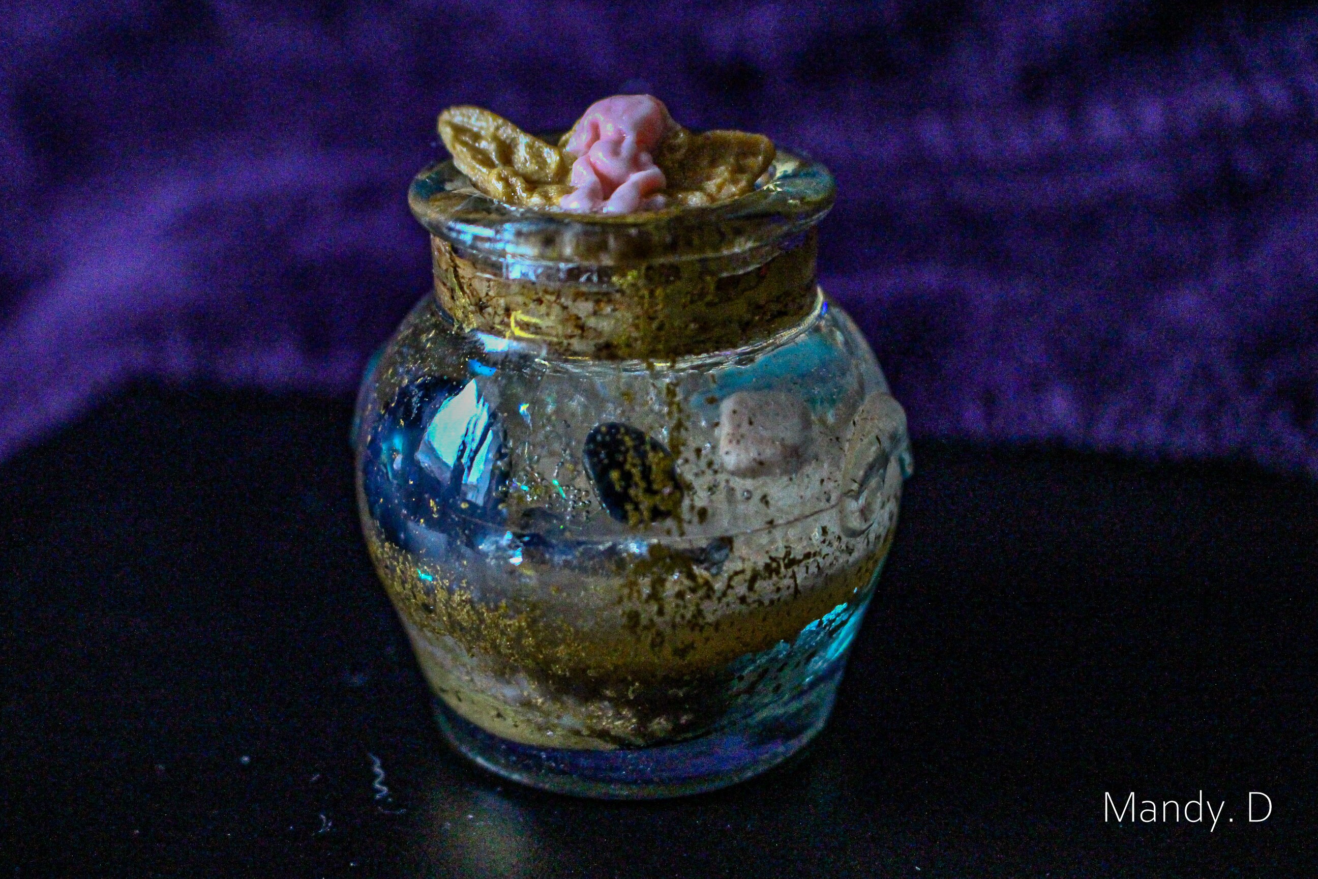 Fiole Citée Perdu avec Minéraux