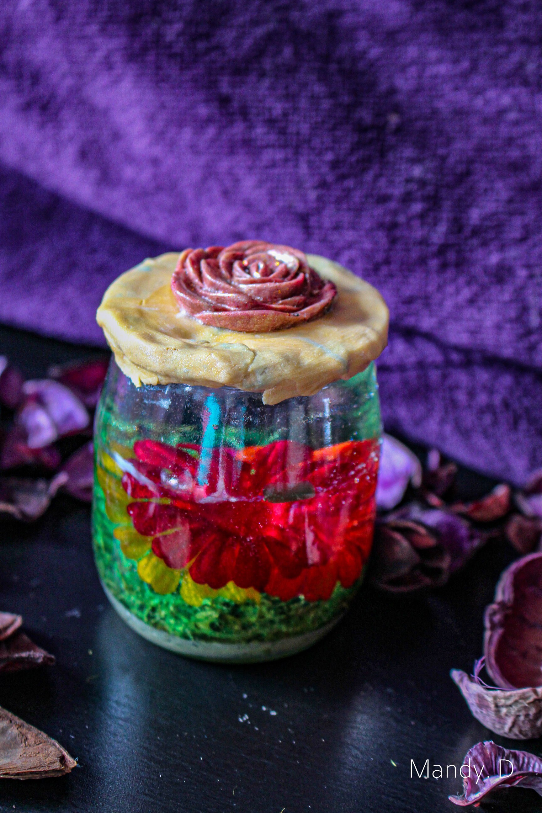 Fiole Printemps avec Minéraux