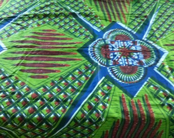 H-006 - Housse de couette en wax  2 places (220cm*220cm) + 4 taies