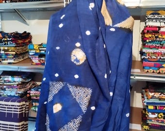 Mel-006 - Genuine Melhfa in batik (Mauritanian Veil)