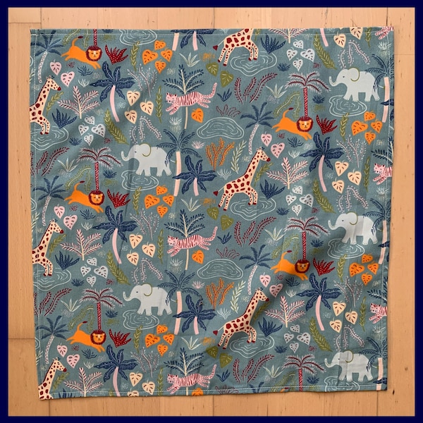 Tovagliolo "Animali africani", ideale per la merenda a scuola o da usare a casa