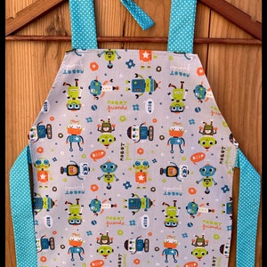 „My Little Robots“ Küchenschürze für Kinder im Alter von 1 bis 6-7 Jahren