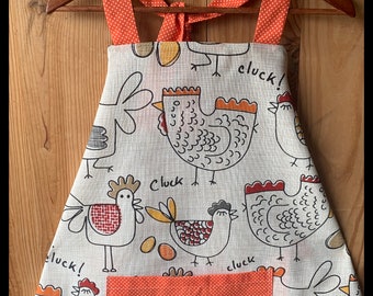 “My Easter Hens” kitchen apron for women, one size