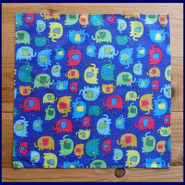 Serviette de table "Mes Petits Éléphants multicolores",modèle unique