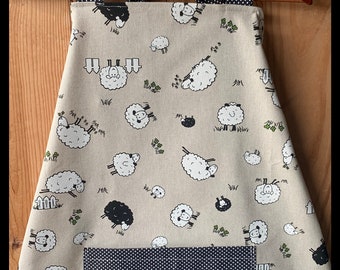 "My Lamb" kitchen apron in bachette fabric, for women, one size