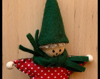 Christmas elf to hang or pose.