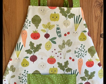 "My Fruits and Vegetables" kitchen apron for women, one size