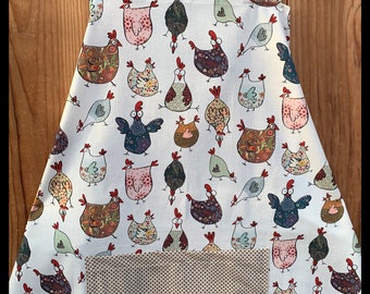 “My Little Easter Hens” kitchen apron for women, one size