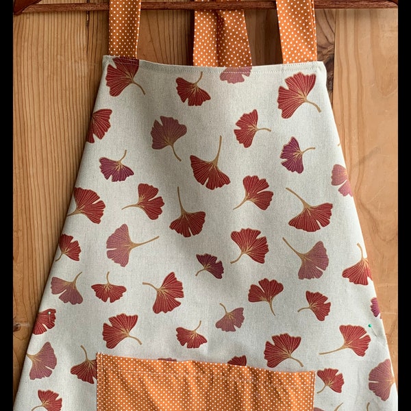 Tablier de cuisine "Mes Feuilles " pour femme ,taille unique