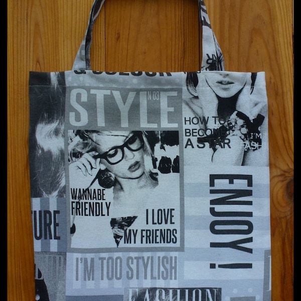 Sac à courses  en tissu "I love my friends"