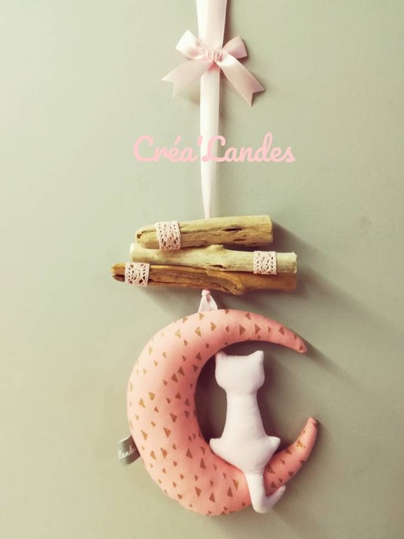Mobile Suspension Chat Bois Flotte Decoration Chambre Enfant Etsy
