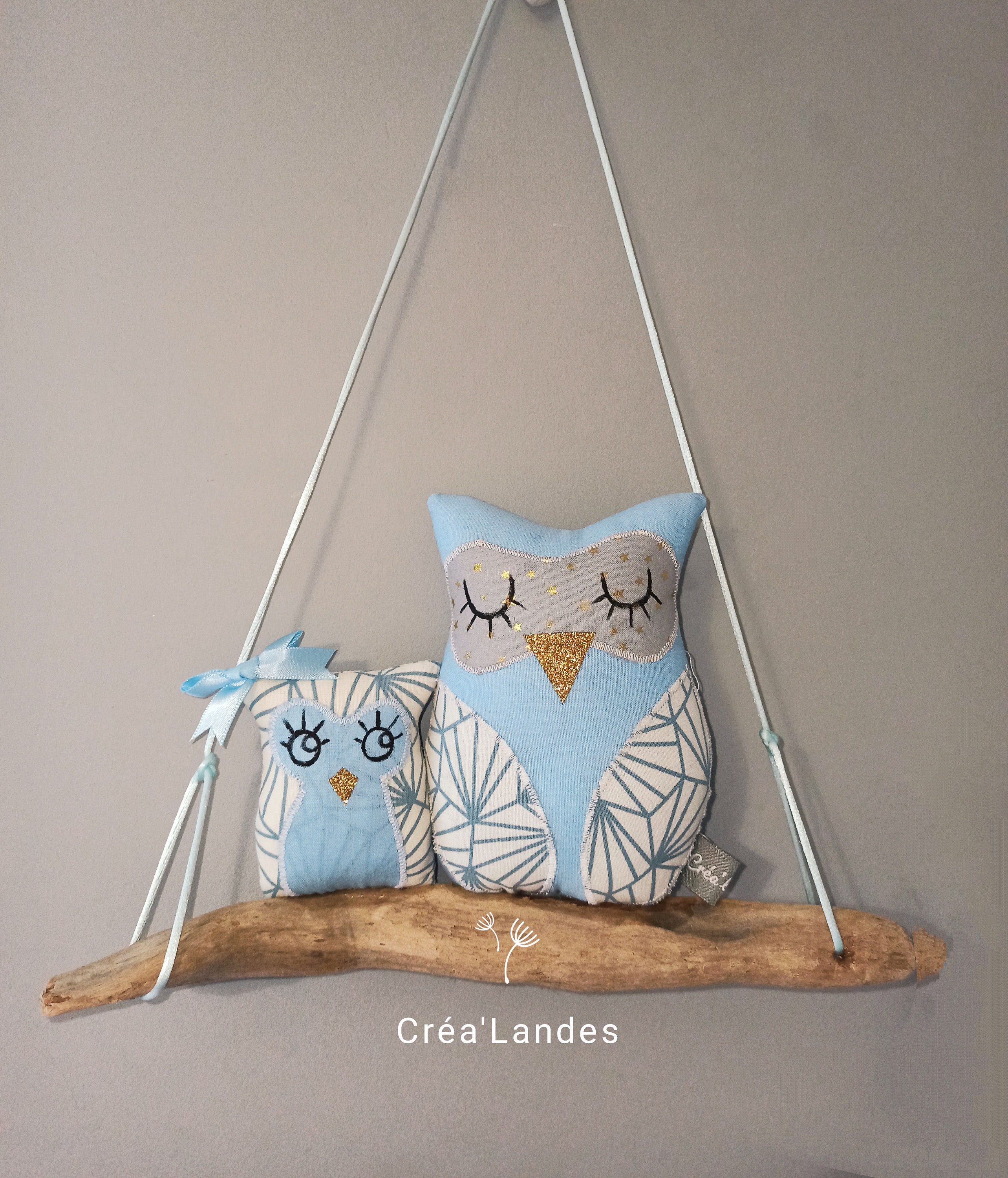 Suspension Murale Mobile Pour Bébé Décoration Chouette Hibou Chambre Enfant Cadeau de Naissance