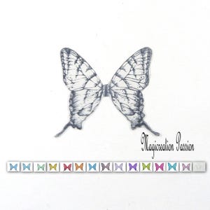 ailes papillons ou fées, transparentes pailletées ou vernies, 3.5 cm modèle "Léa", scrapbooking, carterie, home déco, déco florale, figurine