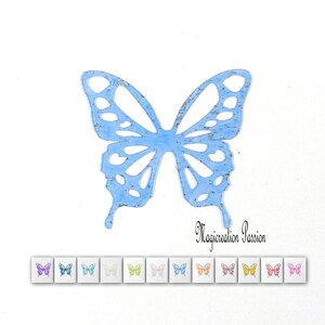 ailes papillons transparents 3.5 cm pailletées dorées ou argentées ajourées "Eve", scrapbooking, figurines, carterie, bijoux, Home déco